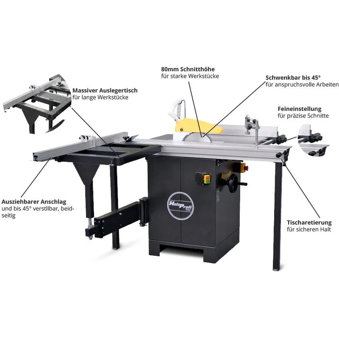 Formatkreissäge Holzprofi Maker PS250N 230V oder 400V