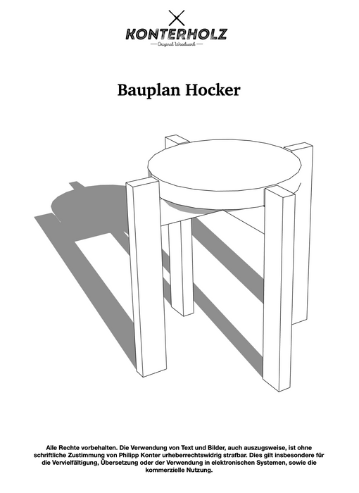 Bauplan Hocker