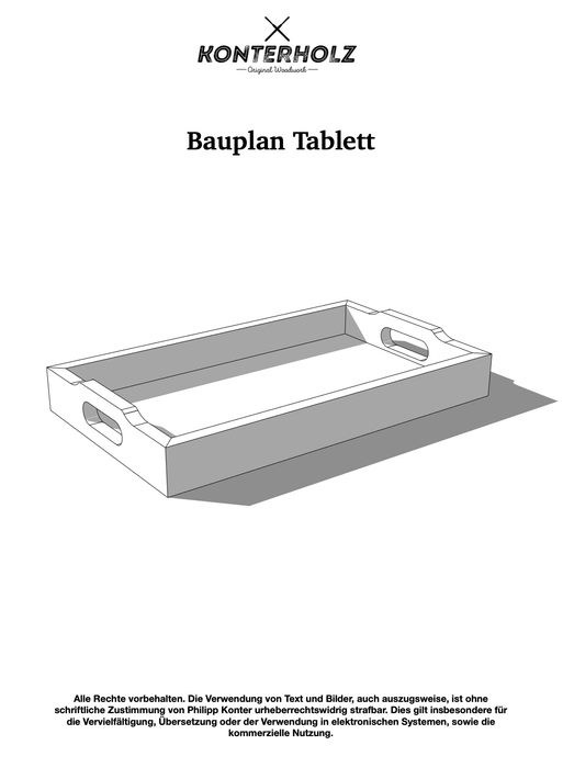 Bauplan Tablett