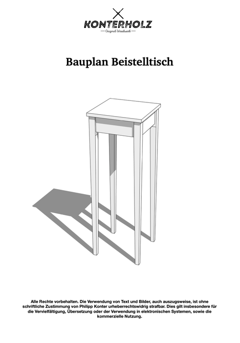 Bauplan Beistelltisch