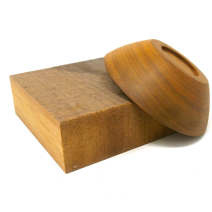 Drechselrohling - Kambala Querholz | 20x20x6,5cm