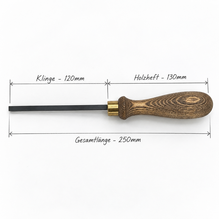 Konterholz Drechsel-Schaber mit Holzheft – individueller Anschliff