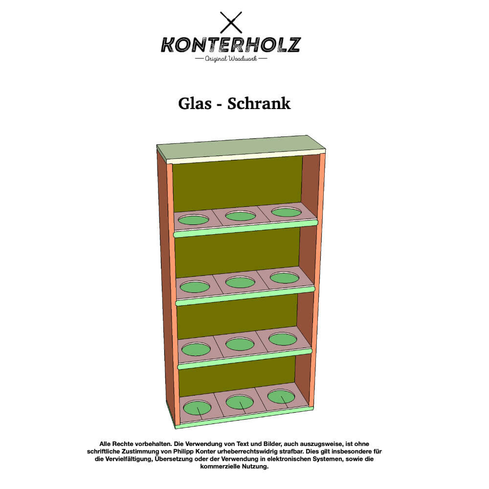 Bauplan Glas - Schrank